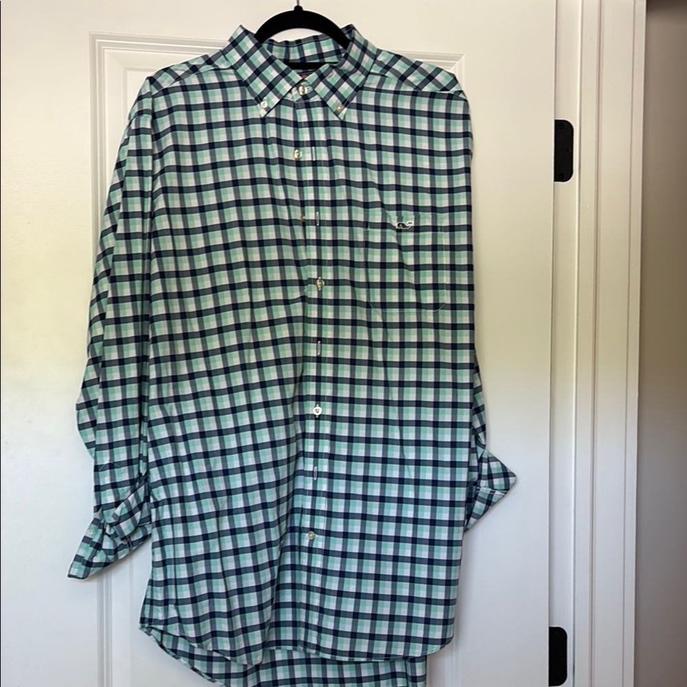 Vineyard Vines Performance Checkered Button Down … - image 1